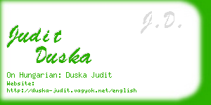 judit duska business card